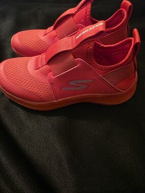 Skechers Kids Red Slip-On Athletic Sneakers